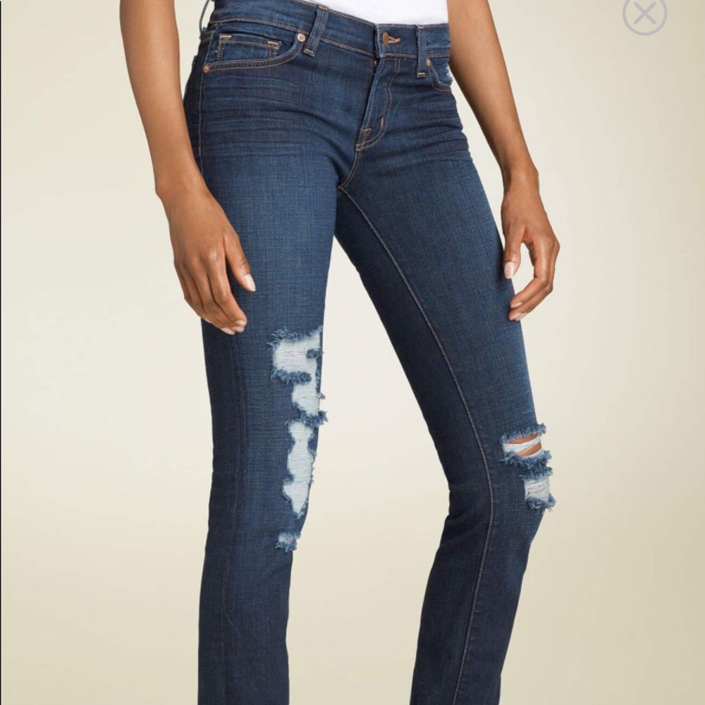 NWT J. Brand Distressed Pencil Leg Jeans SZ 28
